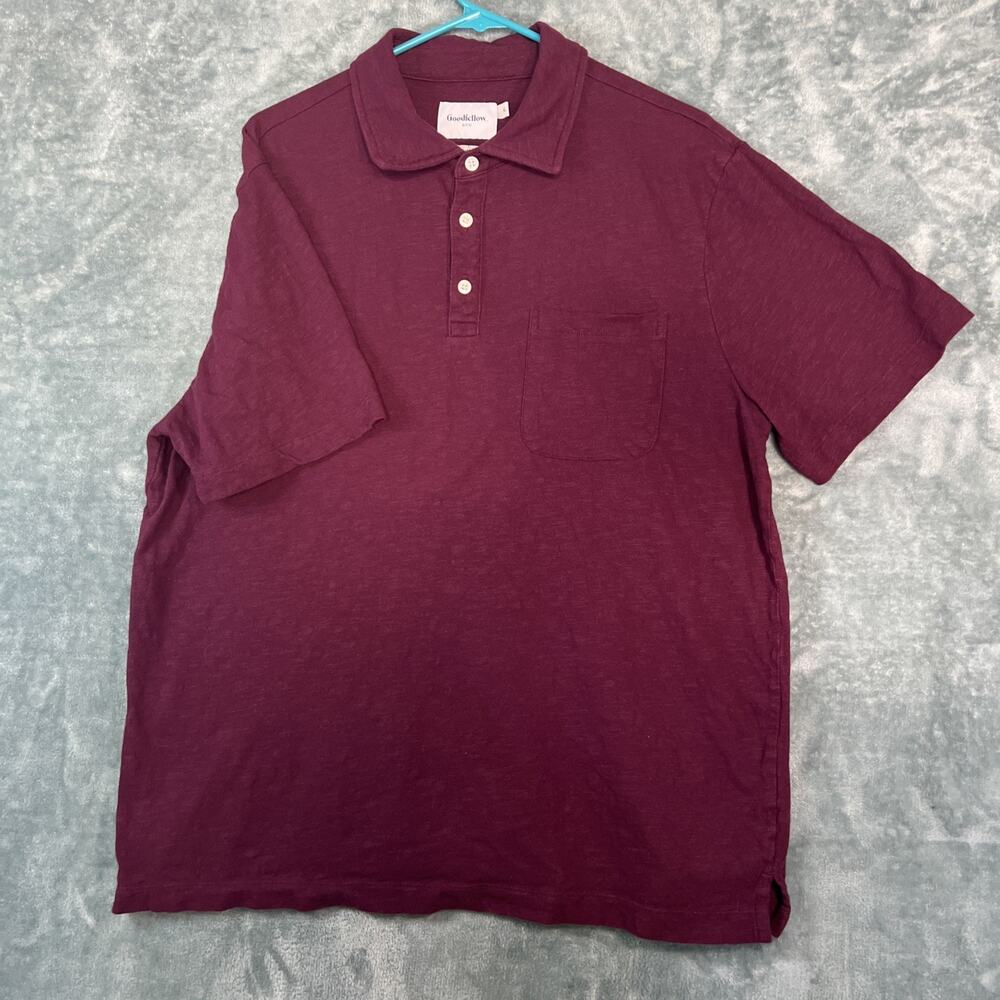 Goodfellow & Co™ Men's Burgundy‎ Jersey Polo Shirt Size XL